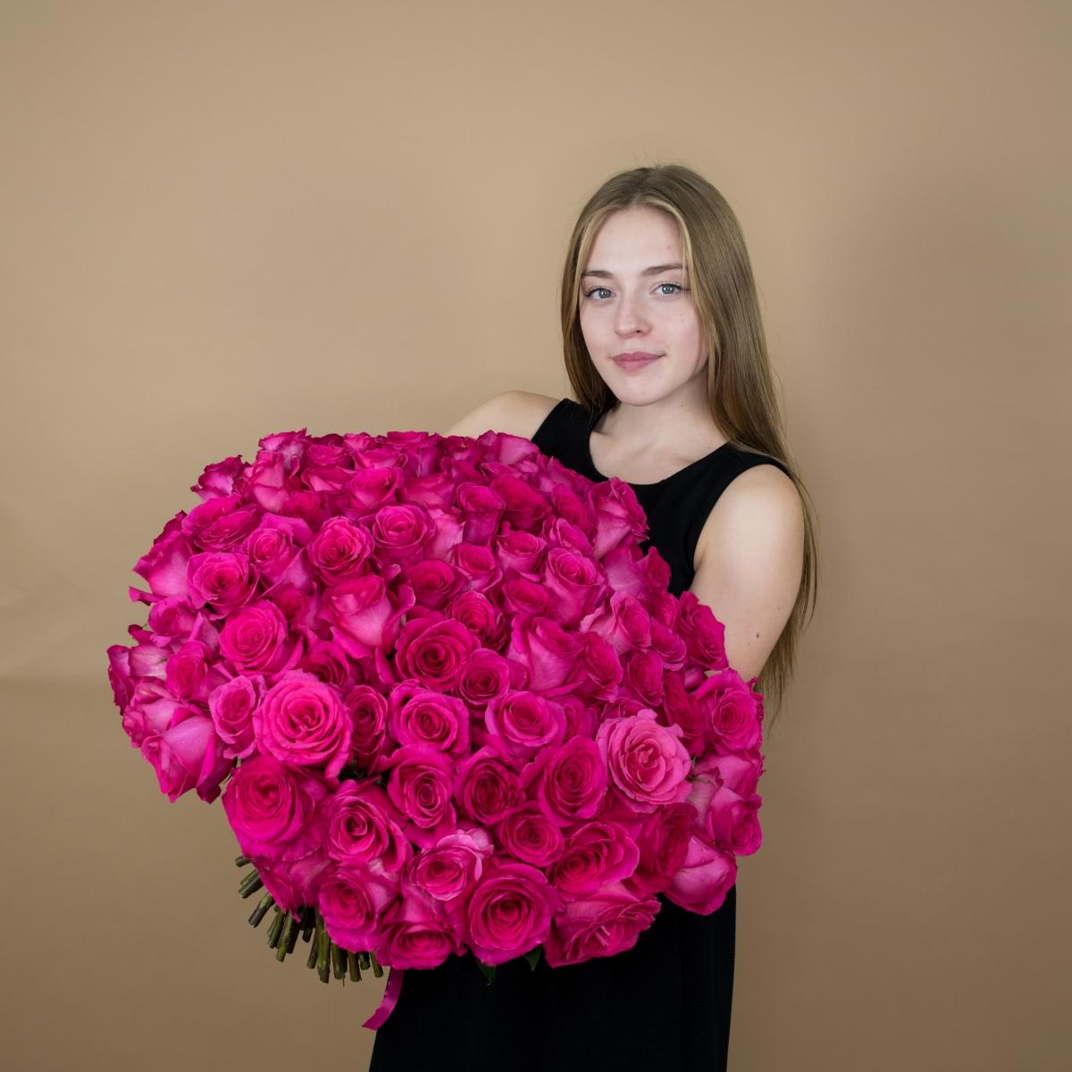 Букет из розовых роз 75 шт. (40 см) [артикул  5929om]