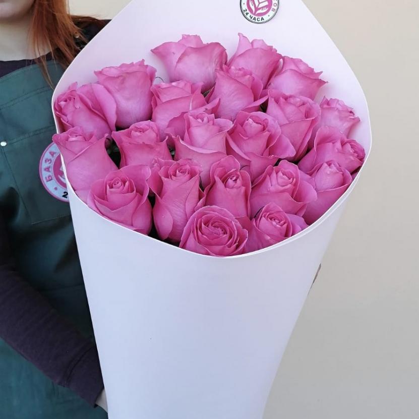 Букеты из розовых роз 70 см (Эквадор) код: 12584