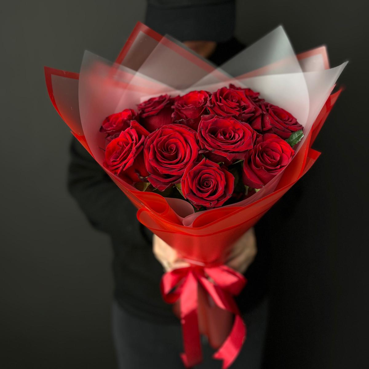 Букет из красных роз 40 см (Эквадор)