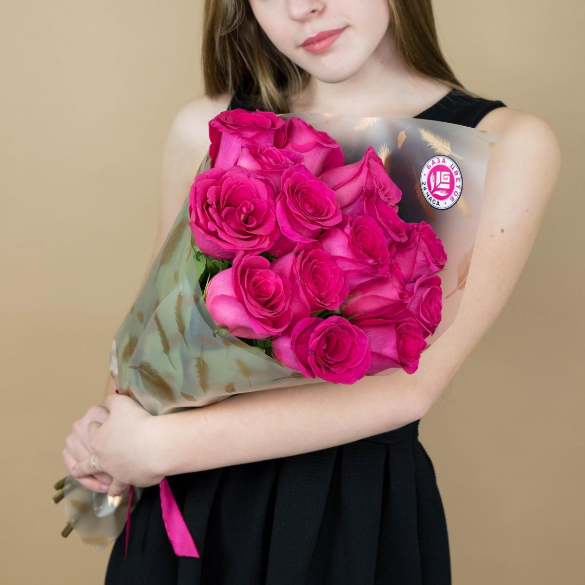 Букет из розовых роз 15 шт 40 см (Эквадор) Артикул: 58960