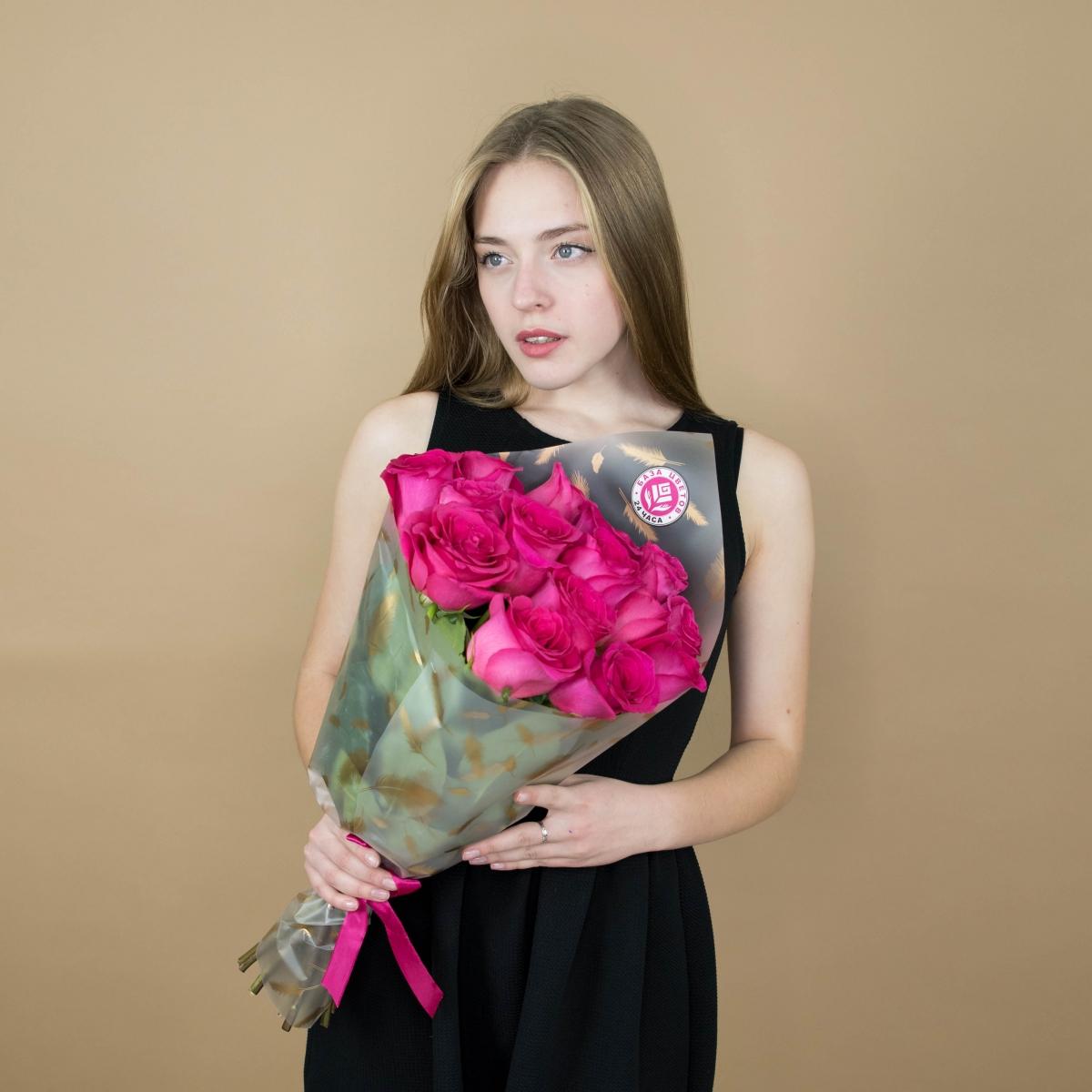 Букет из розовых роз 15 шт 40 см (Эквадор) Артикул: 58960