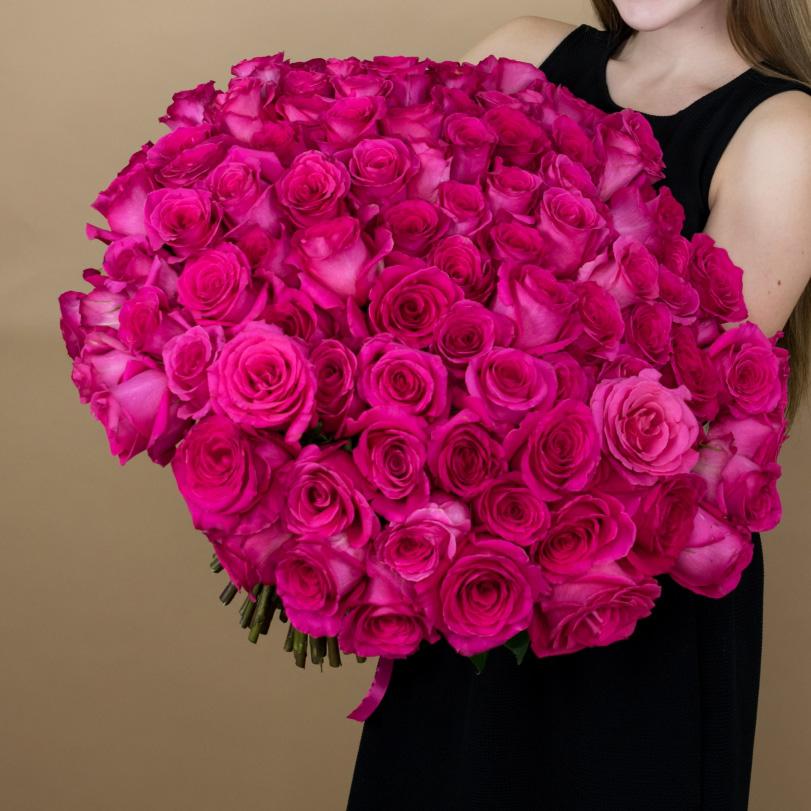 Моно-букет из розовых роз 40 см (Эквадор)