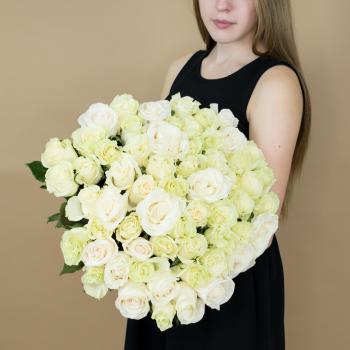 Букет из белых роз 101 шт 40 см (Эквадор) артикул  61050