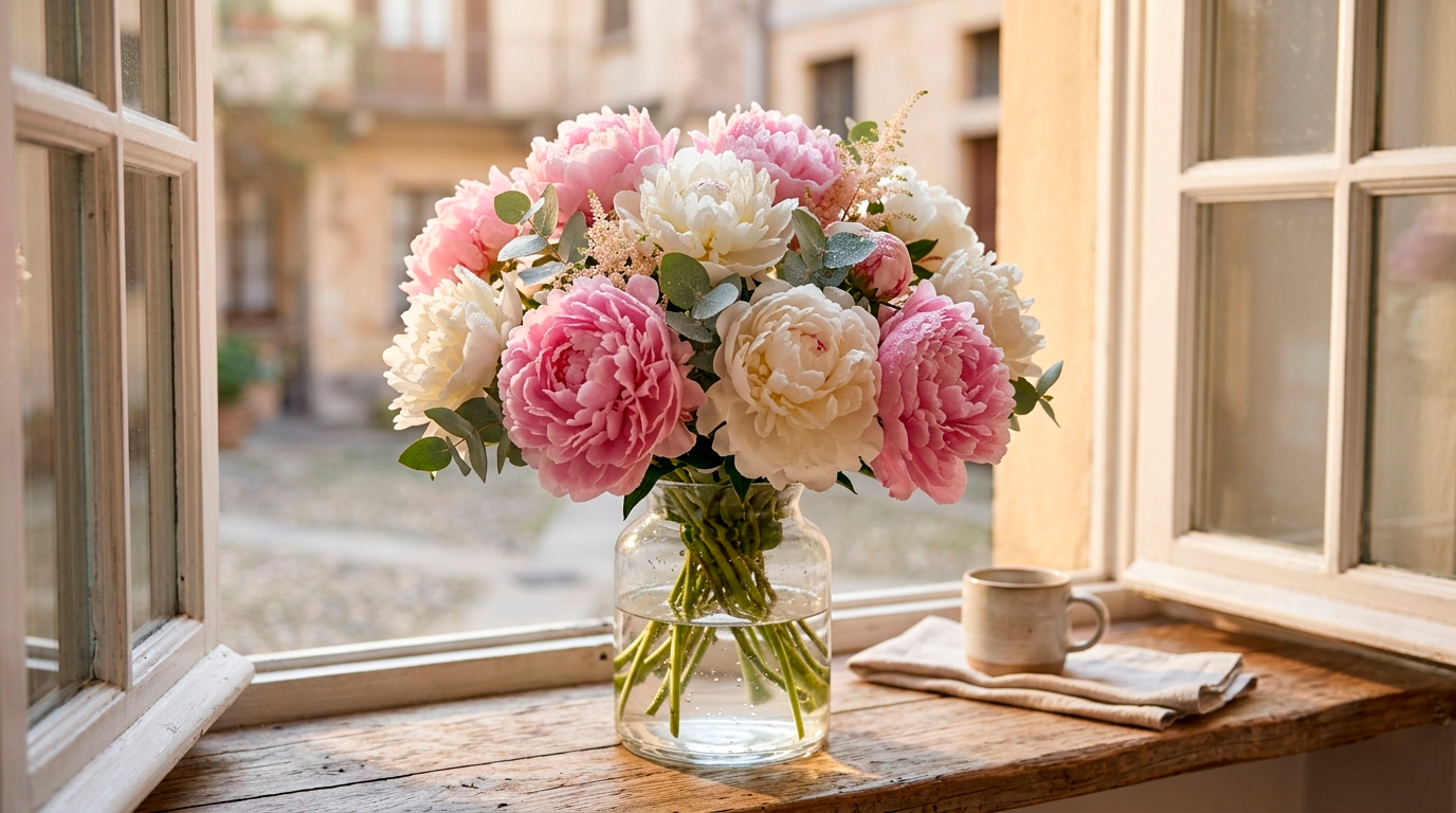 Пионы: сезон, сорта и уход за букетом — гайд флориста